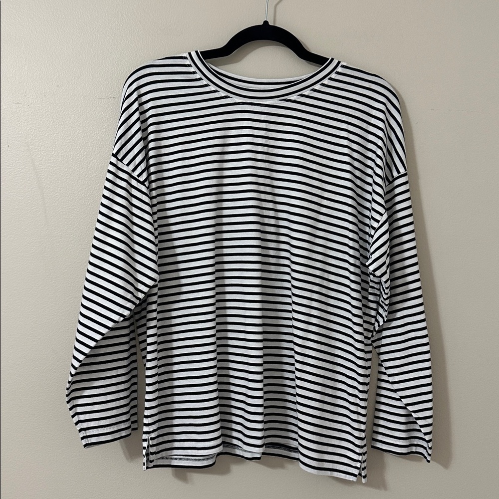 AYR The French Fry Long Sleeve Tee Black & White Piano Stripe Size XL - Picture 4 of 11